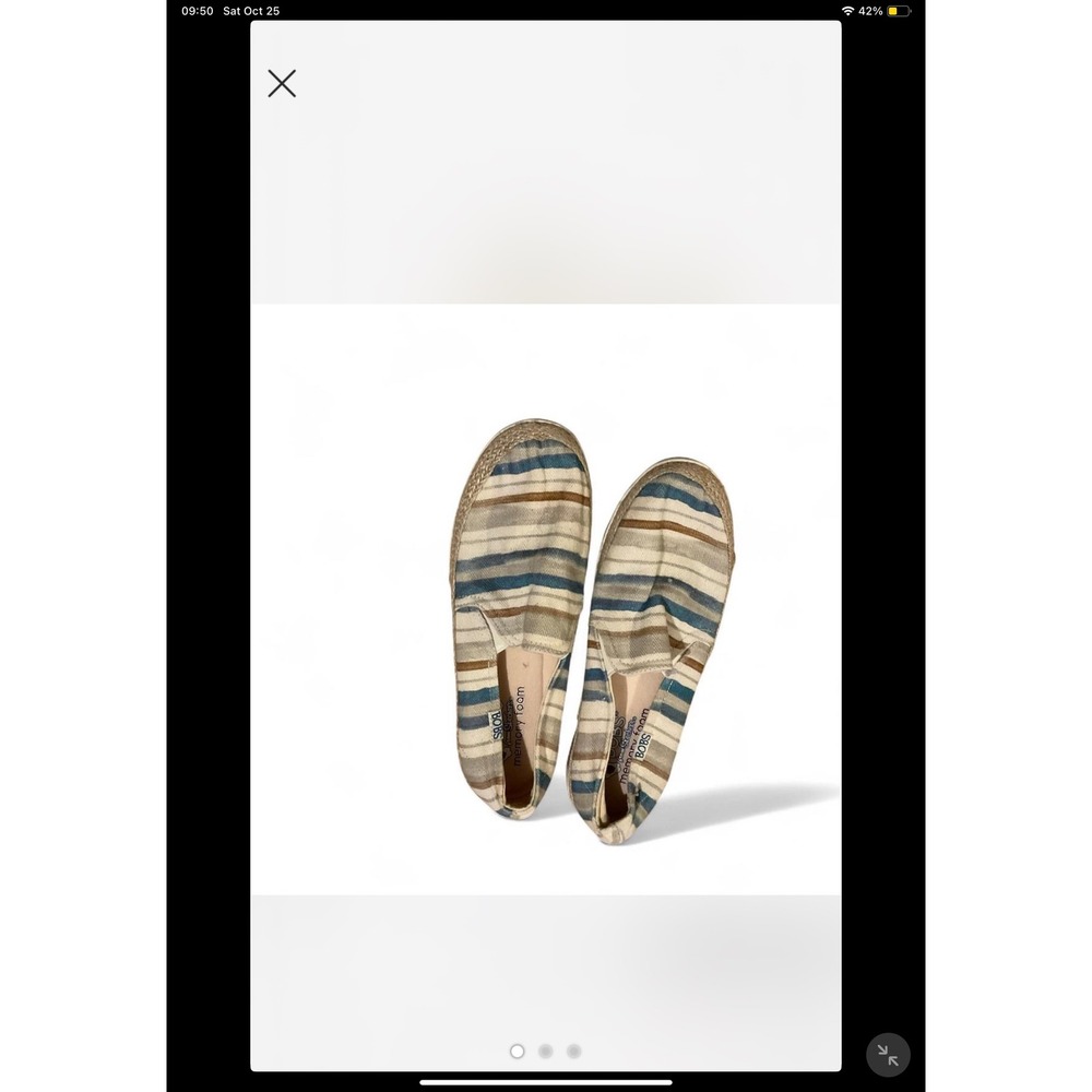 Bobs Plush Women Espadrille Flats Canvas Striped‎ Slip On Shoes